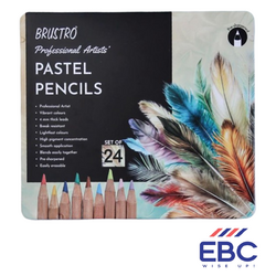 BRUSTRO Artist Pastel Colour Pencils Set of 24